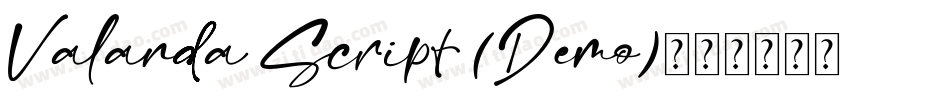Valanda Script (Demo)字体转换
